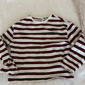 Aritzia Striped Long Sleeve Shirt small